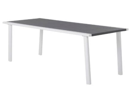 Garden Plus Vigata table de jardin 210x90 cm blanc/gris 1