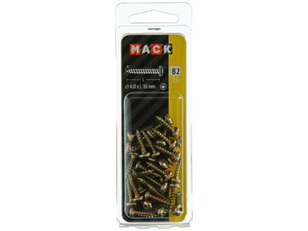 Mack Vis pour aggloméré TC PZ2 16x4 mm bichromate 35 pièces 1
