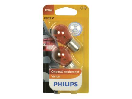 Philips Vision 12496NAB2 ampoule PY21W 2 pièces