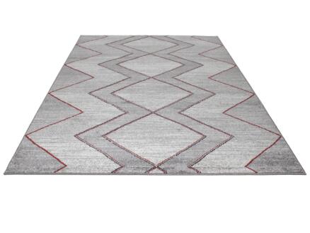 Vivace Casa J tapis 230x160 cm blanc/gris/rouge