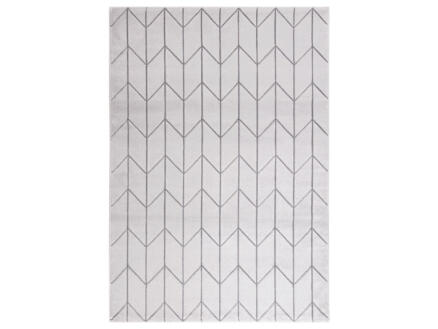 Vivace Handcarved A tapis 230x160 cm gris/blanc
