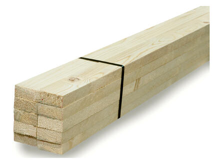 Vurenhout ruw 22x48 mm 210cm 10 stuks