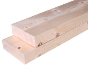 Vurenhout ruw 47x75 mm 360cm