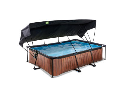 Wood piscine 300x200x65 cm + pompe filtrante + voile d'ombrage 1