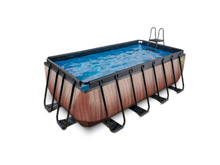 Wood piscine 400x200x122 cm + pompe filtrante à sable 1
