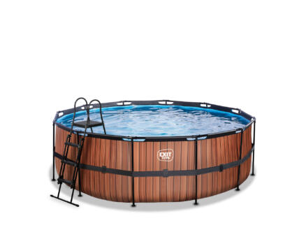 Wood piscine 427x122 cm + pompe filtrante à sable 1