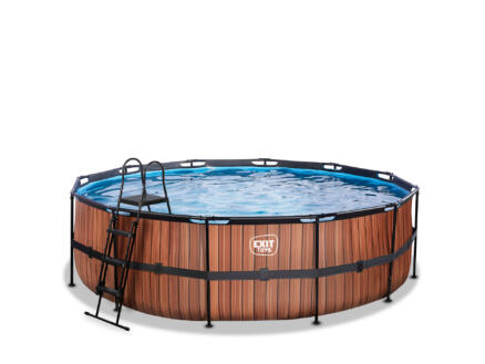 Wood piscine 488x122cm + pompe filtrante à sable 1