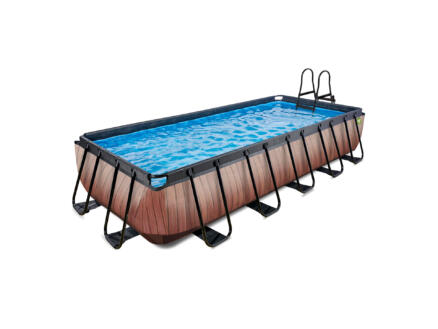 Wood piscine 540x250x100 cm + pompe filtrante à sable 1