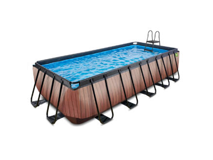 Wood piscine 540x250x122 cm + pompe filtrante à sable 1
