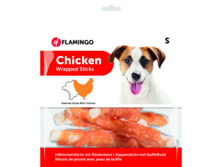 Flamingo Wrapped Sticks snack chien poulet 12cm 350g