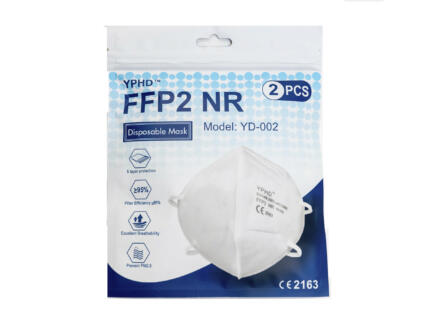 YPHD FFP2 mondmasker 2 stuks 1