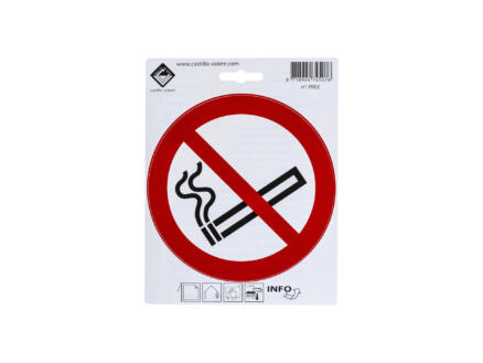 Zelfklevend pictogram verboden te roken 15cm 1