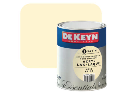 acryl lak zijdeglans 0,75l beige #036 1
