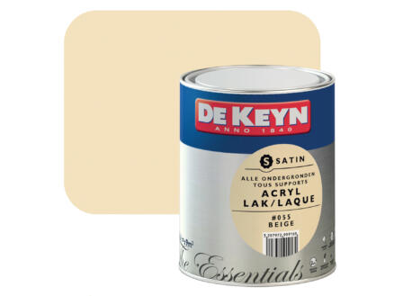 acryl lak zijdeglans 0,75l beige #055 1