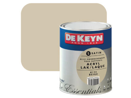acryl lak zijdeglans 0,75l beige #124 1