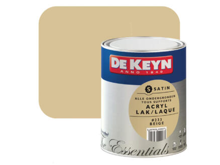 acryl lak zijdeglans 0,75l beige #233 1