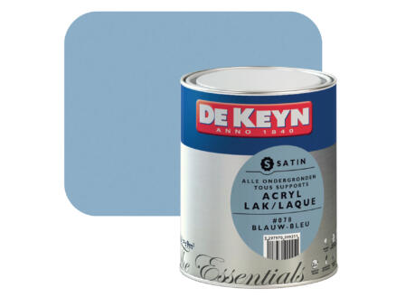 acryl lak zijdeglans 0,75l blauw #078 1