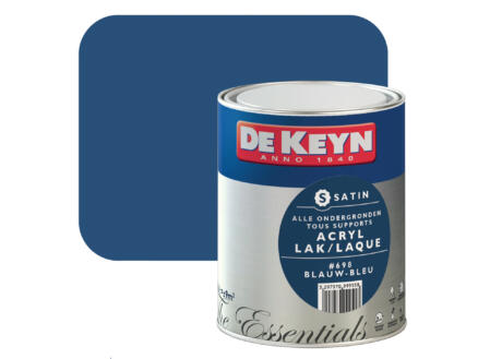 acryl lak zijdeglans 0,75l blauw #698 1