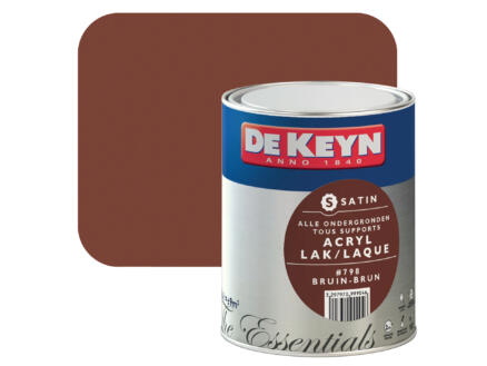 acryl lak zijdeglans 0,75l bruin #798 1
