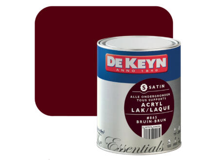 acryl lak zijdeglans 0,75l bruin #865 1