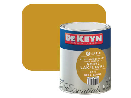 acryl lak zijdeglans 0,75l geel #777 1