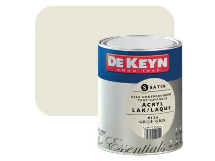 acryl lak zijdeglans 0,75l grijs #134 1