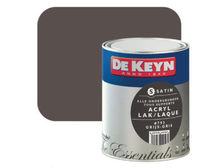 acryl lak zijdeglans 0,75l grijs #793 1