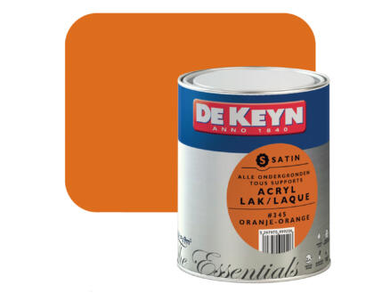 acryl lak zijdeglans 0,75l oranje #345 1