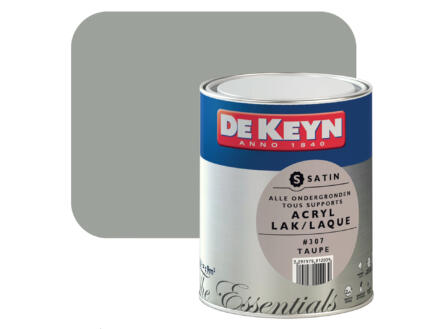 acryl lak zijdeglans 0,75l taupe #307 1