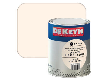 acryl lak zijdeglans 0,75l wit #013 1