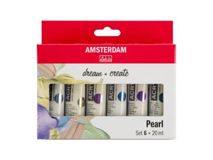 Amsterdam acrylverf set parelmoer 6-delig