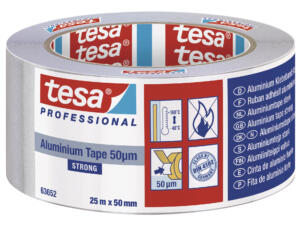 Tesa aluminium tape 25m x 50mm zilver