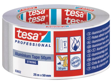 Tesa aluminium tape 25m x 50mm zilver 1
