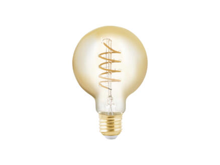 Eglo ampoule LED globe filament verre ambré E27 4W