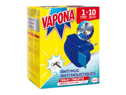 Vapona appareil anti-moustiques+ 10 tablettes