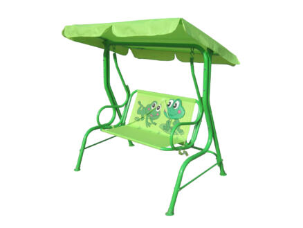 balancelle pour enfants grenouille 115x75 cm vert 1