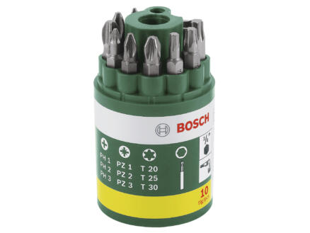 Bosch bitset PH/PZ/TX 25mm 10-delig