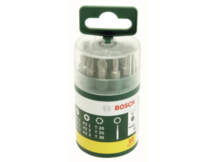 Bosch bitset PH/PZ/TX 25mm 10-delig