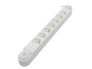 Chacon bloc multiprise design 8x avec interrupteur et câble 1,5m blanc