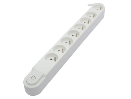 Chacon bloc multiprise design 8x avec interrupteur et câble 3m blanc 1