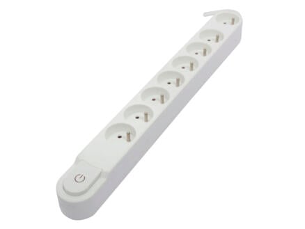 Chacon bloc multiprise design 8x avec interrupteur et câble 5m blanc
