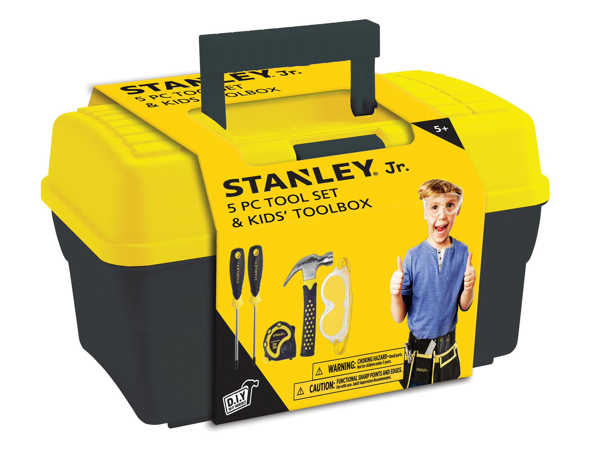 boîte à outils enfants + set de 5 outils