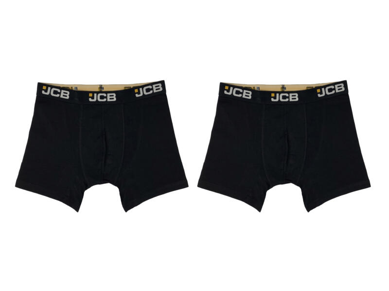 JCB boxershort man XL A-vormig kruis zwart 2 stuks