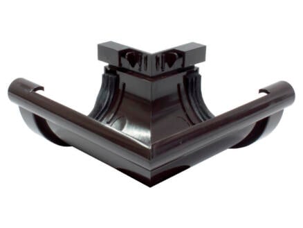 Scala buitenhoek voor dakgoot G80 PVC bruin