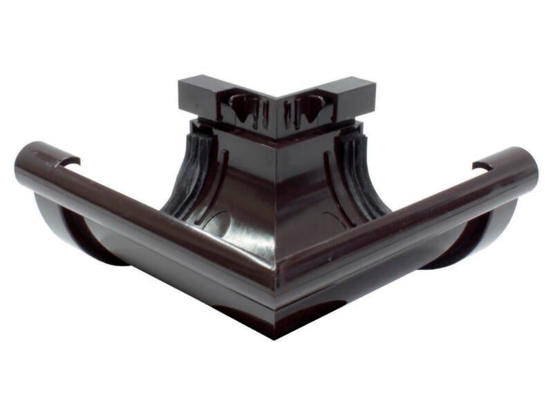 Scala buitenhoek voor dakgoot G80 PVC bruin