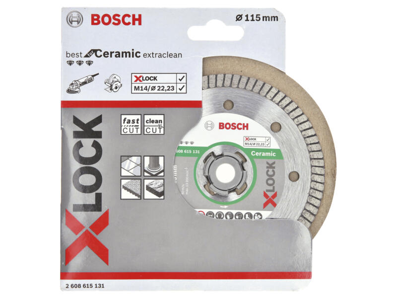 Bosch Professional disque diamant céramique X-lock 115x22,23x1,4 mm