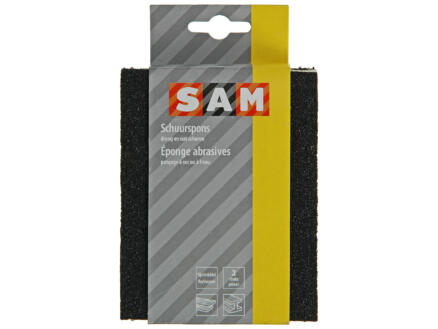 Sam éponge abrasive flexible fin/moyen 2 pièces 1