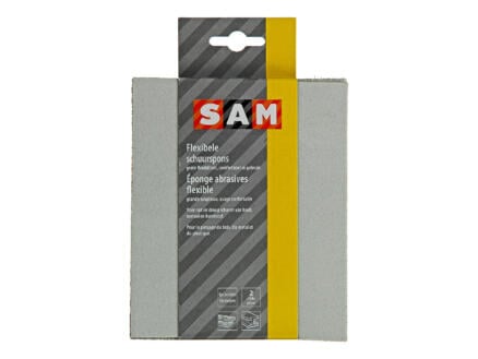 Sam éponge abrasive flexible fin/moyen gris 2 pièces 1