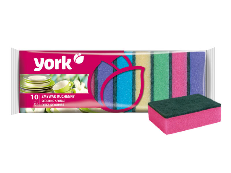York éponge verte 10 pièces