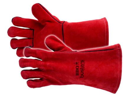 Busters gants de jardinage barbecue XL cuir rouge